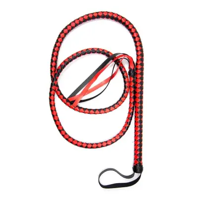 Long Whip Black& Red 210 cm
