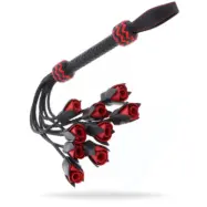 Masters Real Leather Roses Whip