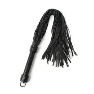 Hidden Desire Genuine Leather Whip 75Cm Black