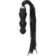 Ouch!: Black Whip with Rounded Silicone Dildo