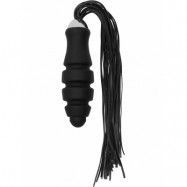 Ouch!: Black Whip with Sliced Silicone Dildo