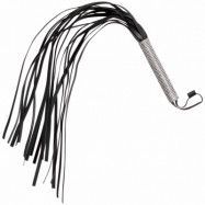 Sex & Mischief Sparkle Flogger med Strass 78 cm - Black