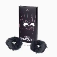 Secret Play Fuzzy Handcuffs Black