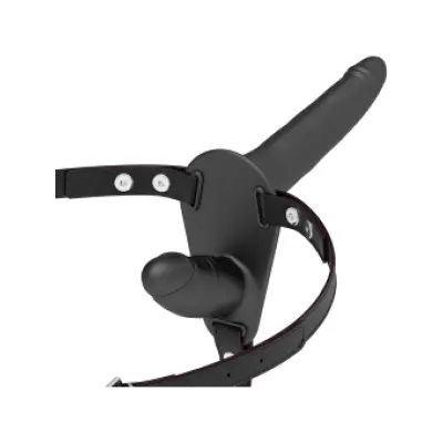 Fetish Submissive Harness Black Double Penetration