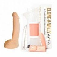 Clone-A-Willy Plus Balls DIY Homemade Dildo Clone Kit Light Tone - Nude