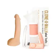 Clone-A-Willy: Vibrerande Penisavgjutning + balls kit, hudfärgad