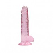 18 cm Realistic Dildo With Balls - Pink