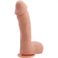 Beautiful Johnson: Realistisk Dildo med Sugpropp, 22 cm,ljus