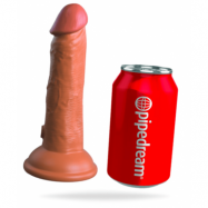 6“ Vibrating + Dual Density Silicone Cock