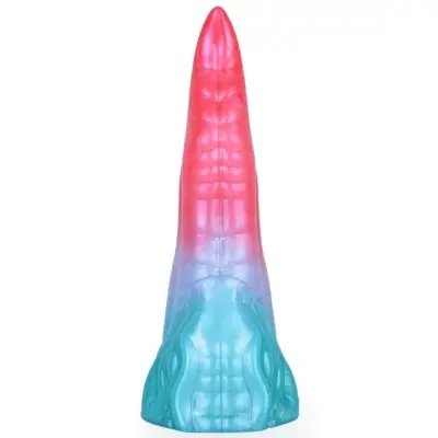 Alien Beast Cyan Rainbow Dildo 21 cm