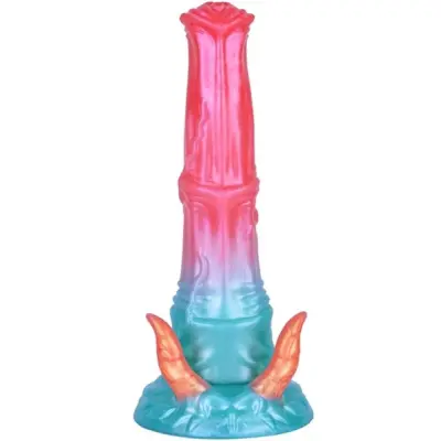 Alien Beast Cyan Rainbow Dildo 23,5 cm
