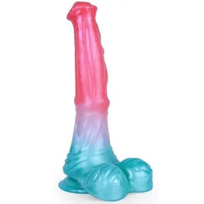 Alien Beast Cyan Rainbow Dildo 24,8 cm