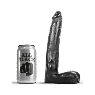 All Black Dildo Realistic 21 Cm
