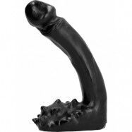 All Black: Dildo with Spiked Balls, 19 cm