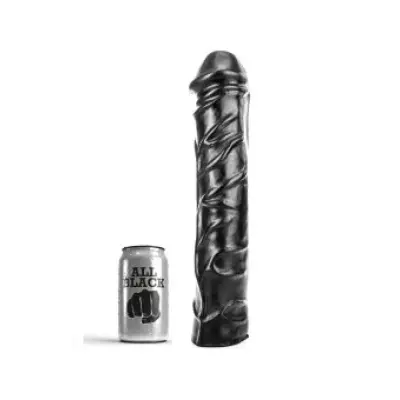 All Black Giant Soft Fisting Dildo 32 Cm