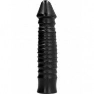 All Black: Ribbed Dildo, 26 cm