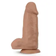 Au Naturel Chub Dual Density Dildo Mocha 25 cm