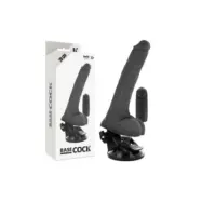 Basecock Realistic Black Remote Control Vibrator With Testicles 20 Cm -O- 4 Cm
