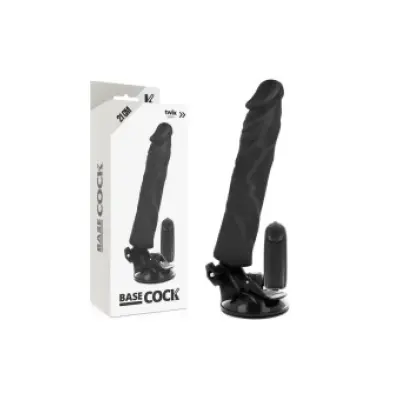 Basecock Realistic Vibrator Remote Control Black 21 Cm -O- 4 Cm