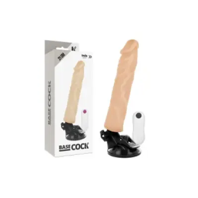 Basecock Realistic Vibrator Remote Control Flesh 21 Cm -O- 4 Cm