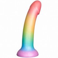 baseks Rainbow Silikondildo 18 cm - Mixed colours