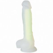 baseks Glow in the Dark Gul Dildo 21,5 cm - Yellow