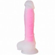 Baseks Glow in the Dark Rosa Dildo 21,5 cm - Pink