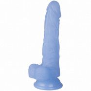 Baseks Jellies Realistisk Liten Blå Dildo med Sugkopp 20 cm - Blue