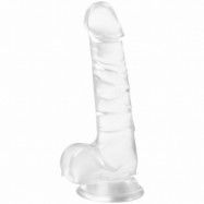 Baseks Realistisk Dildo med Sugpropp 19 cm    - Klar