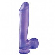 BASIX 25cm dildo med sugkopp - Lila