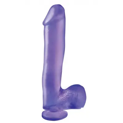 BASIX 25cm dildo med sugkopp - Lila