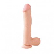 BASIX 25cm dildo med sugkopp - Skin