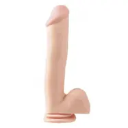 BASIX 30cm dildo med sugkopp - skin