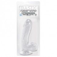 BASIX 7.5" DONG W SUCTION CUP CLEAR - 19 cm Härlig dildo storsäljare