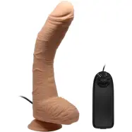 Beautiful Alex: Realistisk Dildovibrator med Sugpropp, 28 cm, ljus