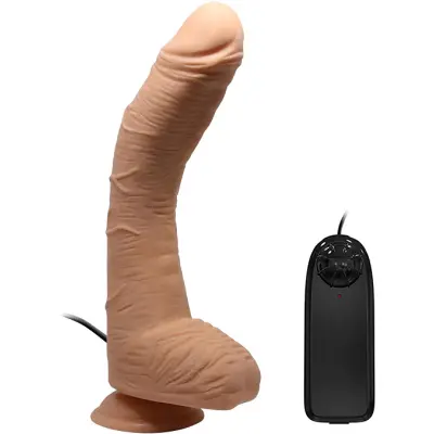 Beautiful Alex: Realistisk Dildovibrator med Sugpropp, 28 cm, ljus