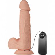 Beautiful Bahamut: Glide & Slide-Skin Vibrating Dildo, 22 cm