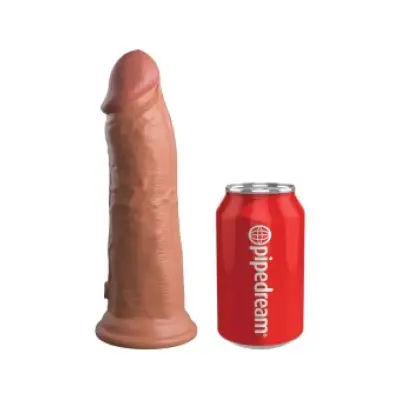 King Cock Elite Realistic Dildo Vibrating & Silicone 20.3 Cm Caramel