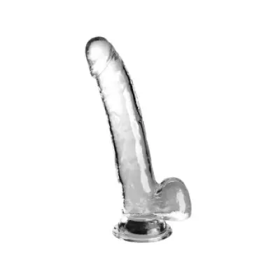 King Cock Clear Dildo With Testicles 20.3 Cm Transparent