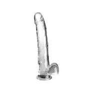 King Cock Clear Dildo With Testicles 24.8 Cm Transparent