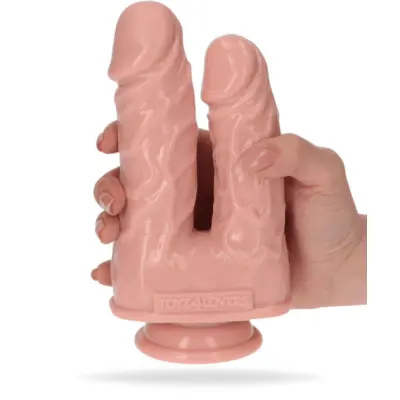 Caino and Abele Double Dildo - Beige