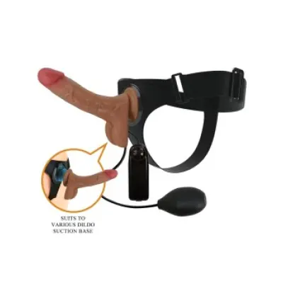 Pretty Love Universal Harness Briefs With Vibrating And Squirting Dildo 15.5 Cm Mulato
