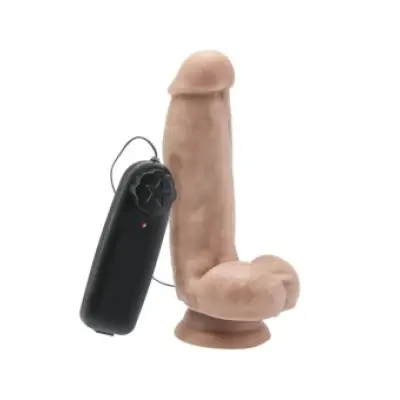 GET REAL - DILDO 12 CM WITH BALLS VIBRATOR SKIN