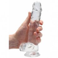 Crystal Clear dildo 19 cm, Clear