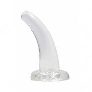 Crystal Clear non realistic dildo 11 cm, Clear