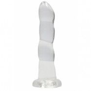 Crystal Clear non realistic dildo 17 cm, Clear