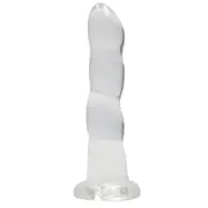 Crystal Clear non realistic dildo 17 cm, Clear