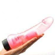 Clear Pink Little Lover -Klar Rosa Vibrator Dildo med härliga 21,5 CM