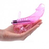 Clear Pink Mini Dildo Vibrator - NU 99kr