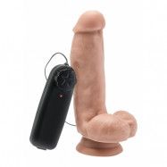 COCK 6 INCH W/ BALLS FLESH VIBR.